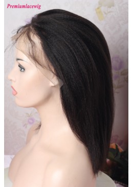 12inch Yaki Straight Bob 13X6 Lace Front Wig 180 Density