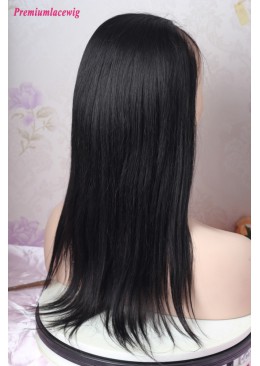 Silk Top Malaysian Full Lace 16inch Straight Virgin Human Hair Wig