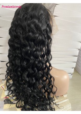 26inch 13x6 Loose Wave Lace Front Wig Color 1 Virgin Human Hair Wigs 