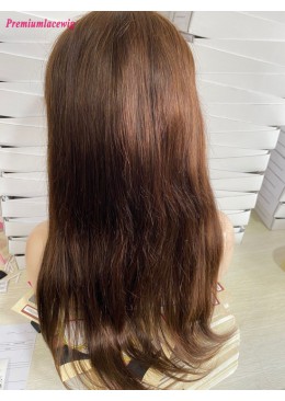 PU Silk Top Wig Brazilian Straight Silk Base Lace Front Wig 20inch