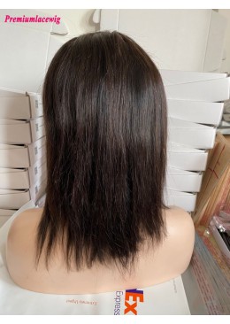 12inch 360 Lace Front Wig Straight Bob With bang