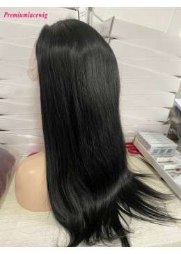 22inch Color 1 Straight  13x4 Lace Human Hair Wigs 150% Density 