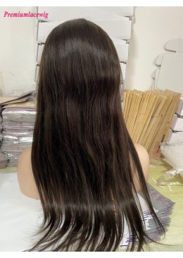 20inch Color 2 Striaght 120% Density Glueless Full Lace Wig  extra lace is cut