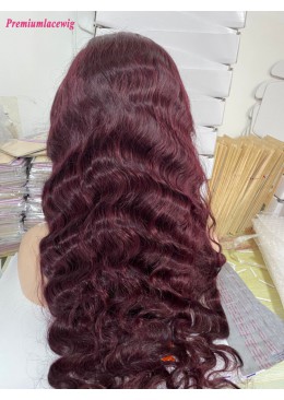 99J 28inch Body Wave 180% Density 13x4 Lace Front Wig Virgin Human Hair Wig extra lace is cut 