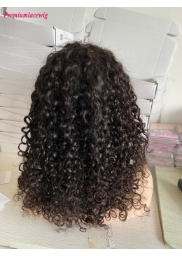 20inch PU Silk Top Deep Wave 150 Density Pre Plucked Wig For Sale 