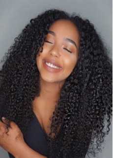 250 Density Kinky Curly Wig Lace Front Human Hair Wigs For Women 