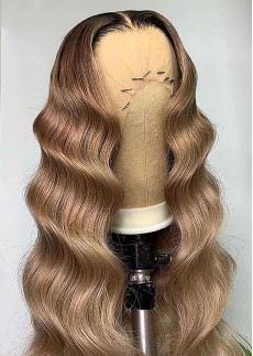 Honey Blonde Color 1B/9 Lace Front Wigs Ombre Human Hair Wig Deep Wave Frontal Wigs For Women Human Hair