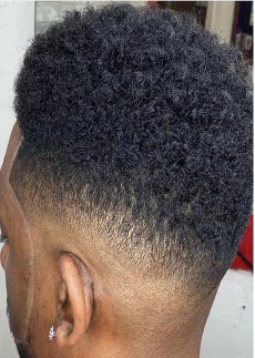 130% Hair Density PU Toupee Indian Human Hair System Afro Kinky Curly