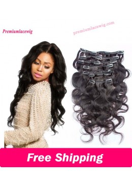 14 inch Body Wave Brazilian Hair Clip Hair Human Hair Bundles