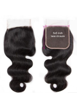 Body Wave HD Lace Closure Malaysian Virgin Hair 5X5 Lace Closure