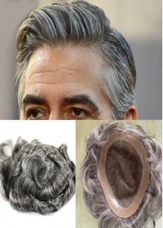 Color 580 High Quality Skin Toupee Human Hair 8 x 10 European Hair Touch Indian Men Hair Wig