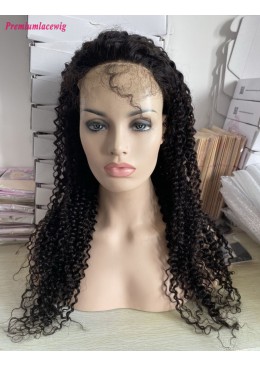 HD 5x5 Lace Closure Wig 28inch Kinky Curly 180% Density Transparent Lace For Black Women