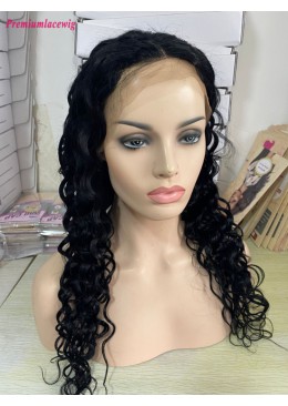 24inch Color 1 Loose Wave T part Virgin Human Hair Wig