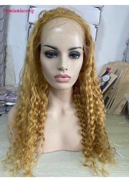 24inch Color 27 Water Water Glueless Full Lace Virgin Human Hair 140 Density 