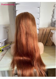 26inch 13x6 Straight Malaysian Virgin Human Hair Lace Front Wigs Color 27/33