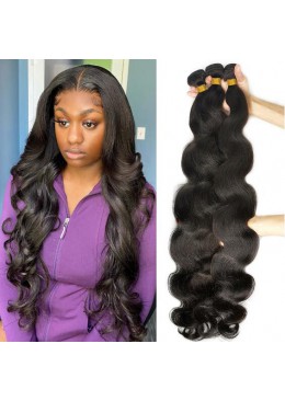 Body Wave 30 Inch Remy Brazilian Hair Weave Human Hair Bundles Natural Color 100% Human Hair Extension 