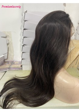 24inch Straight Brazilian Virgin Human Hair 13x4 Lace Front Wigs 