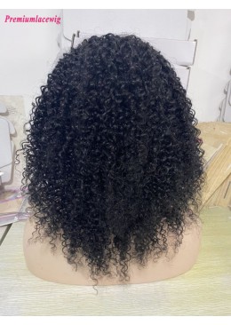 22inch HeadBand Human Hair Wigs Brazilian Deep Curly Machine Made Wigs