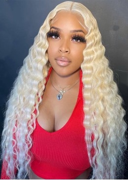 613 Full Lace Wig Blonde Lace Human Wig Human Hair Wigs For Women 