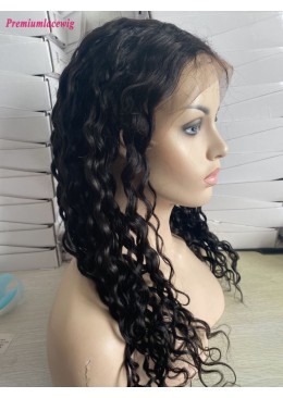 Peruvian 20inch Loose Wave 150 Density 13x4  T part Lace Front Wig 