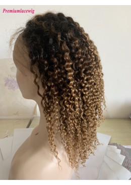 360 Lace Wig Ombre T1B-4-27 Jeri Curly 16inch 150 Density