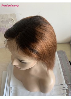 T Part Lace Wig Ombre T1B-30 14inch Straight BOB Human Hair Wig