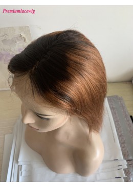 T Part Lace Wig Ombre T1B-30 14inch Straight BOB Human Hair Wig