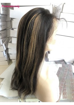 16inch Piano Color 1B Highlight 30 Light Yaki 13x4 Lace Front Wig