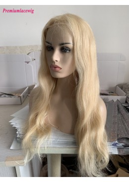 22inch Blonde Color 613 Natural Straight T Part Lace Wig