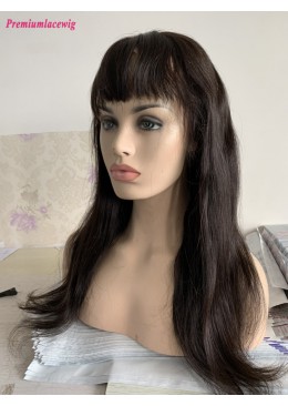 18inch 13x4 Lace Wig Straight Bang With Fake Scalp