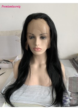 22inch Color 1 Jet Black Straight 13x6 Lace Front Wig