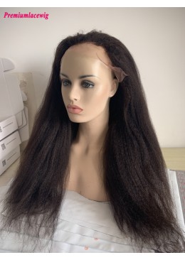 Kinky Straight Glueless Full Lace Wig 20inch 200 Density