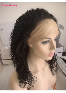 Full Lace Wig Kinky Curly 20inch 180 Density Color 1 Jet Black