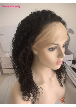 Full Lace Wig Kinky Curly 20inch 180 Density Color 1 Jet Black