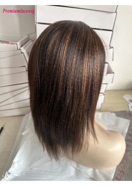 360 Lace Wig Yaki Straight 12inch Color 1B highlight 30