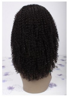 16 inch Brazilian Jerry Curly lace front wig Afro Kinky Curly Wigs
