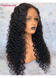 Deep Wave HD Lace Frontal Wig Human Hair Wigs Brazilian Deep Wave Wig Transparent Lace Wigs
