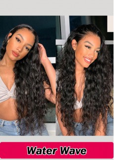 HD13x6 Lace Front Wig Water Wave 24inch Braizlian Virgin Hair Pre Plucked With Baby Hair