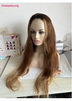13x6 HD Lace Wig 26inch Ombre Color T1B-4-27 Straight 180 Density