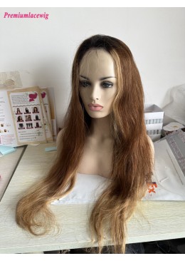 13x6 HD Lace Wig 26inch Ombre Color T1B-4-27 Straight 180 Density