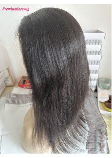 5x5 HD Lace Wig Light Yaki 14inch 180 Density Brazilian Virgin Hair