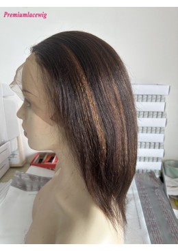 Yaki Straight 360 Lace Wig 12inch Color 2 Highlight 30