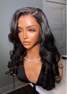 Body Curly Full Lace Wig Human Hair Glueless Brazilian Virgin Hair Wig With Baby Hair
