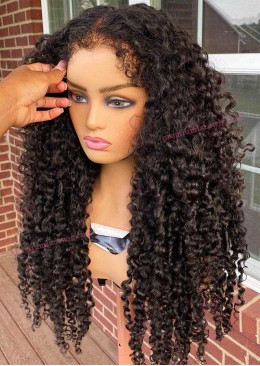 Brazilian Deep Curly 20inch 150% Density Pre Plucked Glueless full lace wig