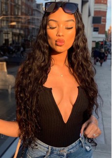 Brazilian Hair Loose Wave Full lace Wig Pre Plucked Hairline 22inch