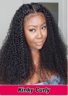 Brazilian Kinky Curly Full Lace Human Hair Wigs 18inch