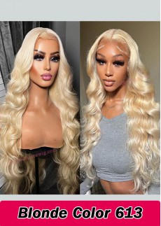 Color 613 Full Lace Wig Brazilian Blonde Body Wave Hair 16inch