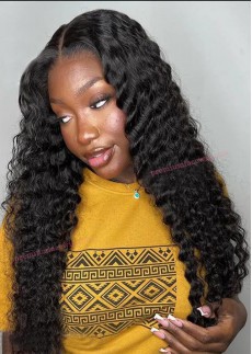 Indian Virgin Hair Curly Full Lace Wig 20inch