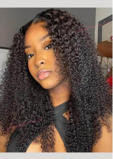 Kinky Curly Free Hairparting Full Lace  Human Hair Wig