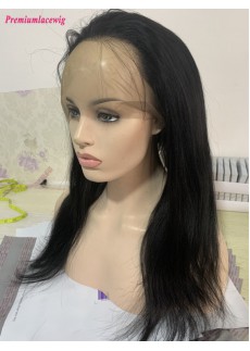 Jet Black Color 1 Glueless Full Lace Wig 14inch